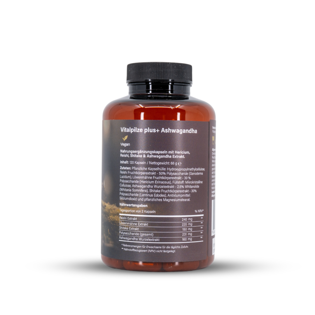 Vitalpilze Komplex Kapseln + Ashwagandha