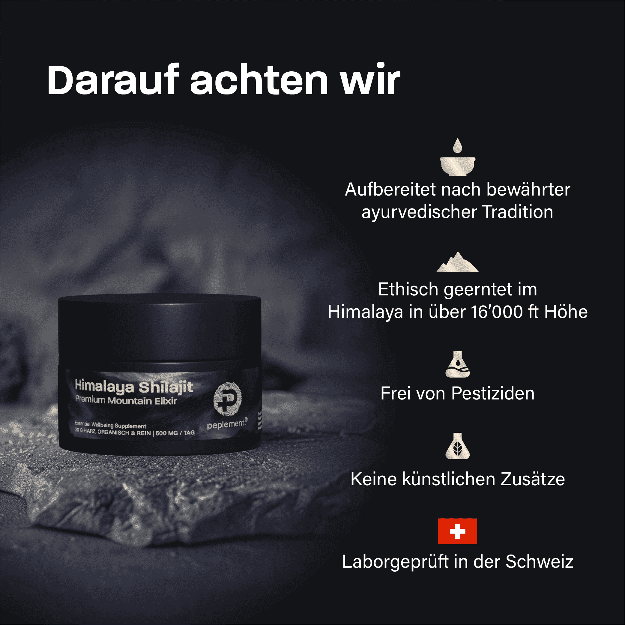 100% reines Shilajit Harz - Das Original aus dem Himalaya