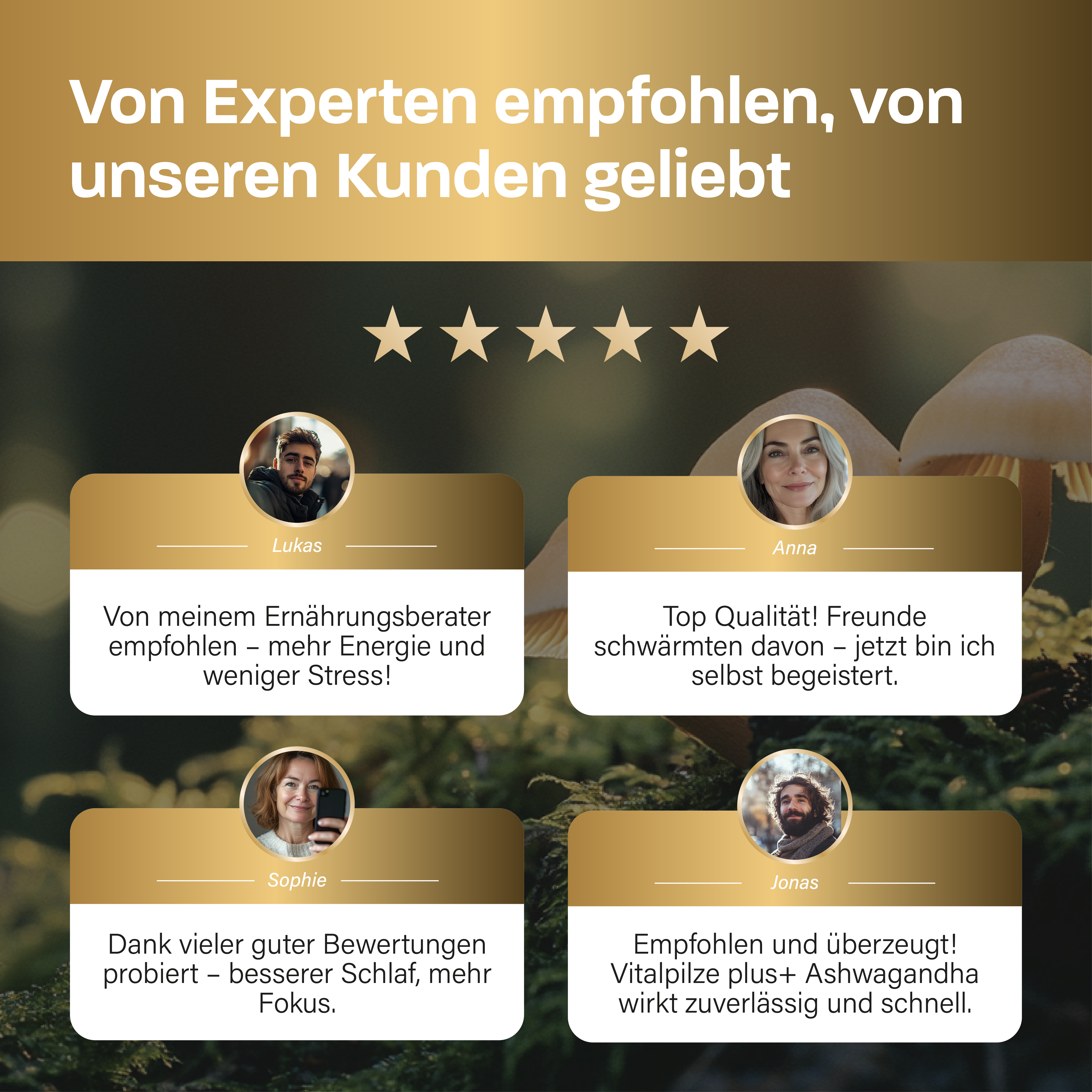 Vitalpilze Komplex Kapseln + Ashwagandha