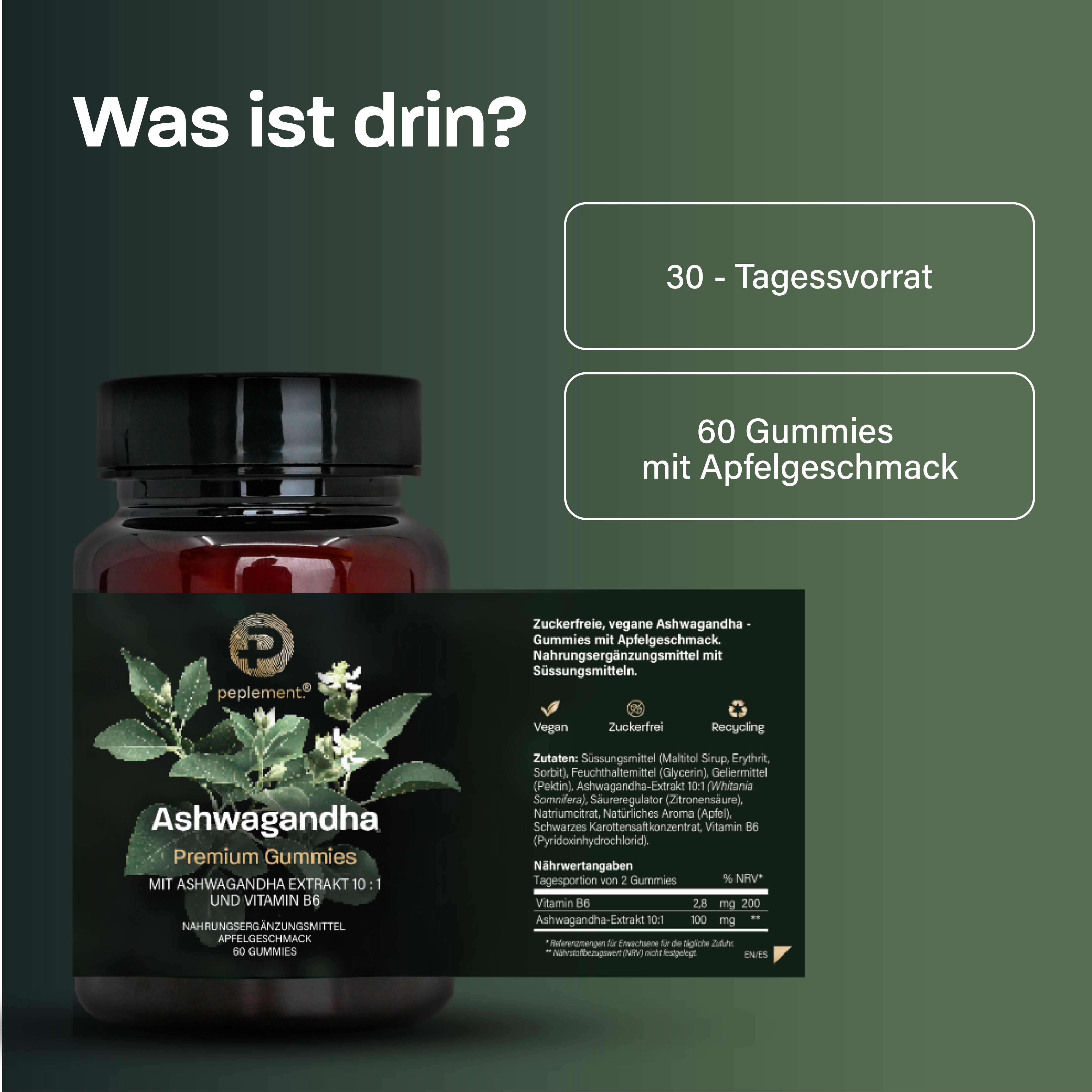Ashwagandha Premium Gummies + Vitamin B6