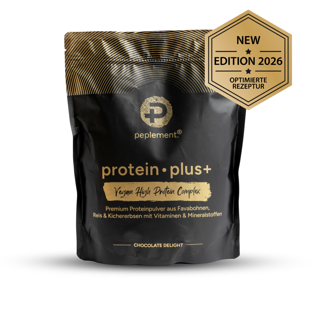 protein plus+ Schokolade - Veganes Protein aus Favabohnen, Kichererbsen & Reis