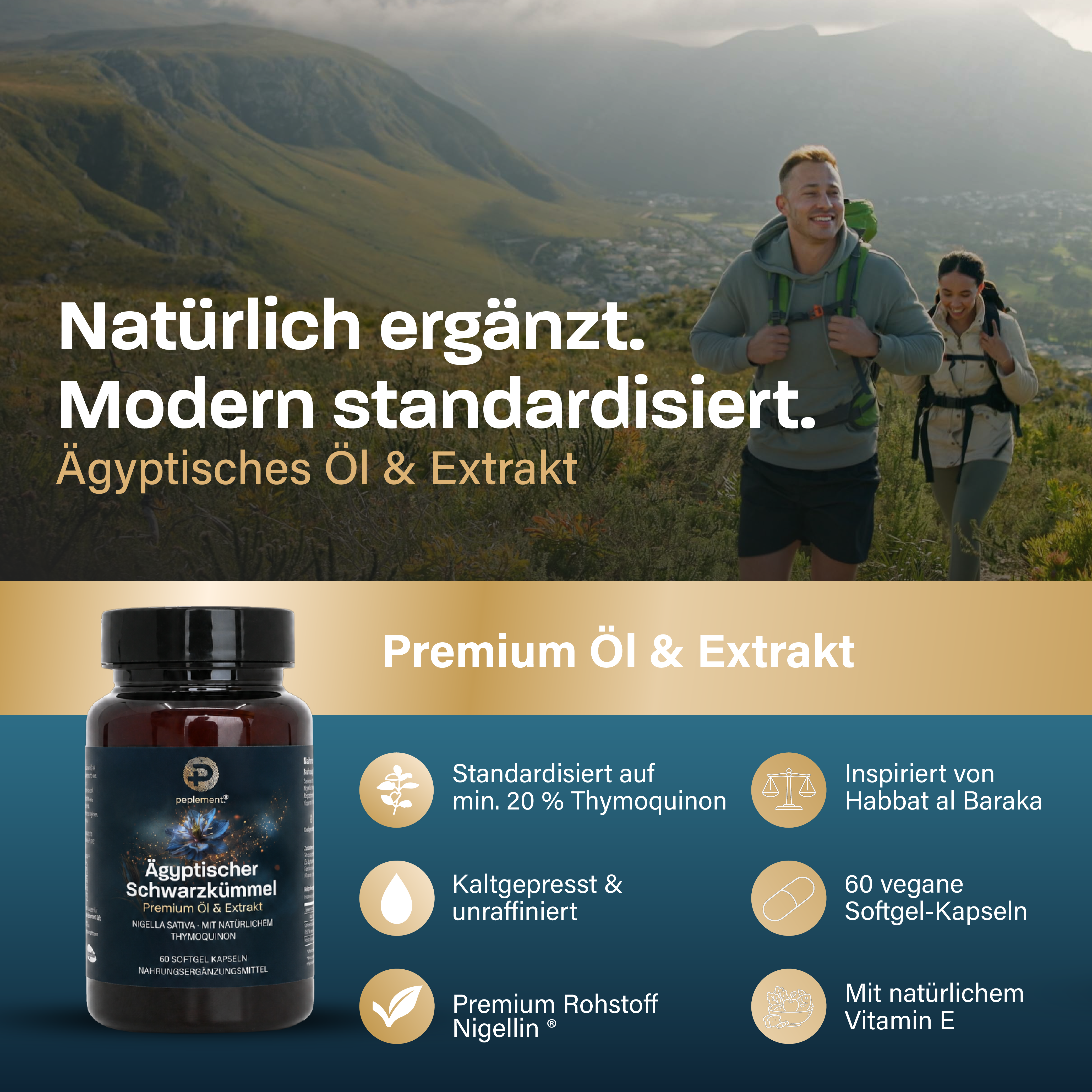 Premium Schwarzkümmelöl & Extrakt Softgel-Kapseln