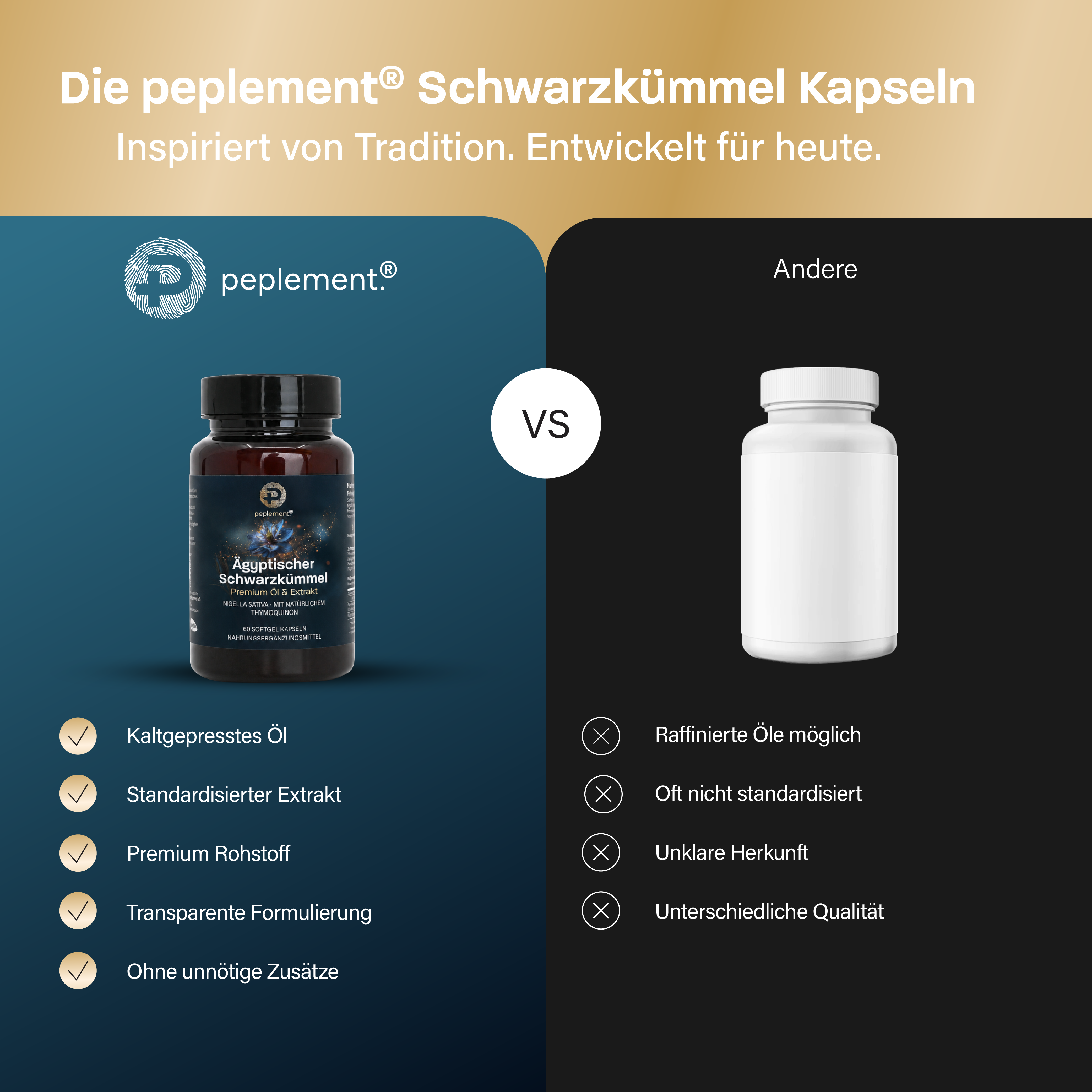 Premium Schwarzkümmelöl & Extrakt Softgel-Kapseln